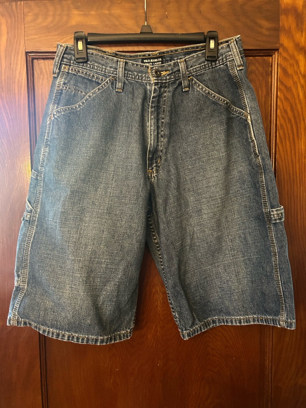 Vintage Ralph Lauren Polo Jeans Denim Shorts Cell Phone Pocket Late 90's Size 31